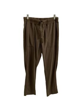 Roots Cotton Lyocell Blend Joggers - Dark Olive Green Size M